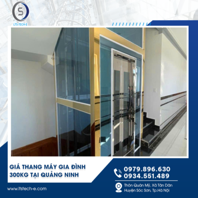 Giá thang máy gia đình 300kg tại Quảng Ninh