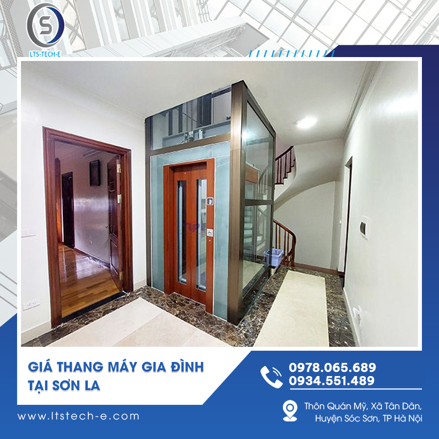 Mẫu thang máy gia đình không phòng máy tiết kiệm diện tích