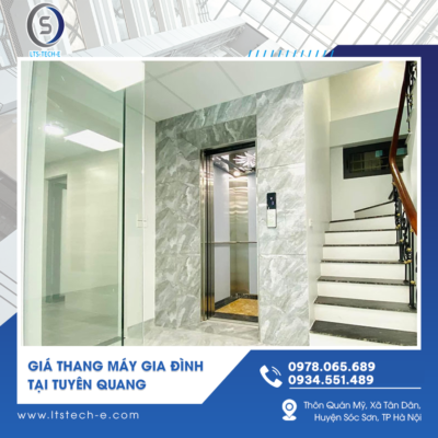 Thang máy lắp sát tường tối ưu không gian sống