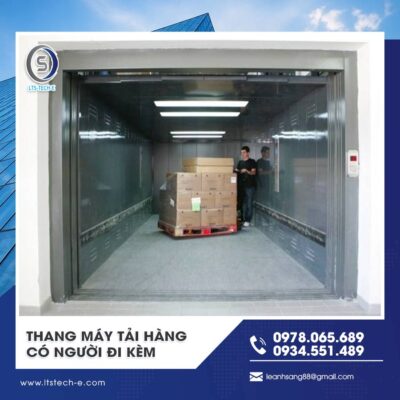 Thang máy tải hàng có người đi kèm
