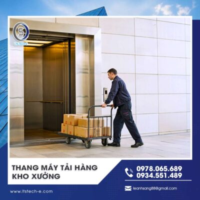 Thang máy tải hàng kho xưởng