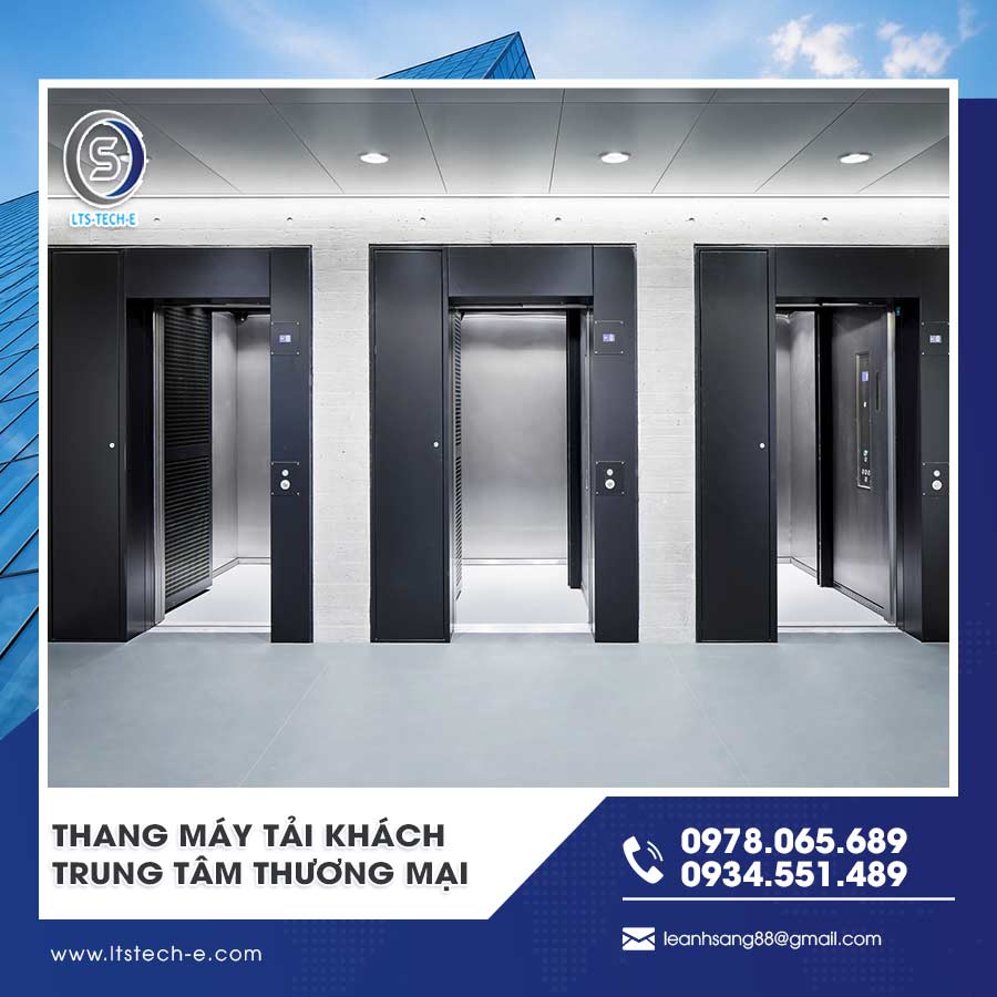 thang máy tải khách trung tâm thương mại