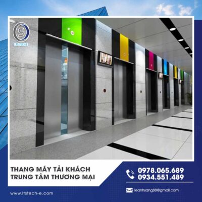thang máy tải khách trung tâm thương mại