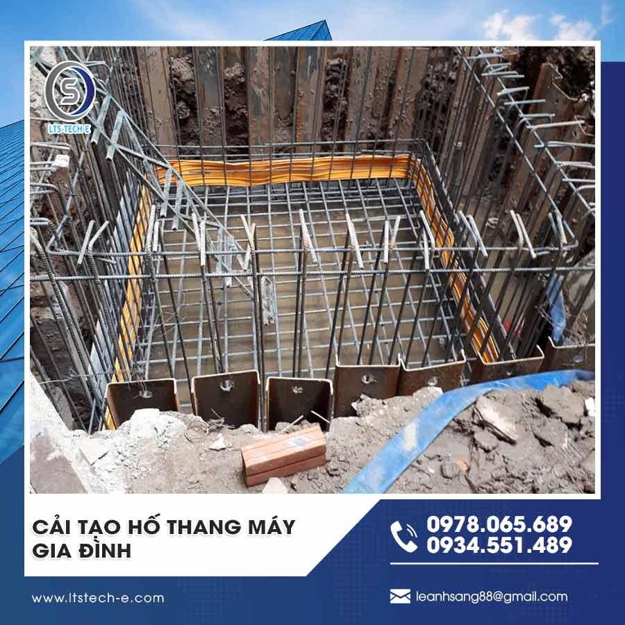 Cải tạo hố thang máy gia đình