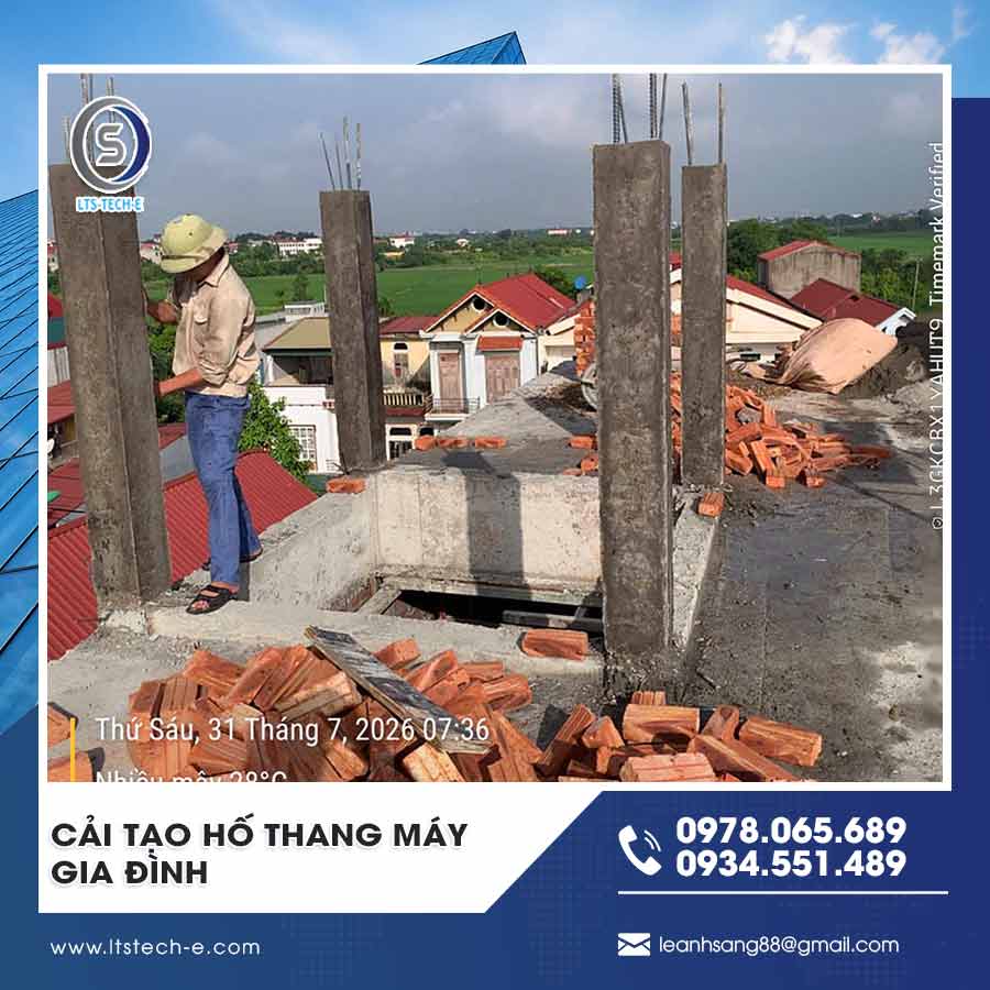 Cải tạo hố thang máy gia đình